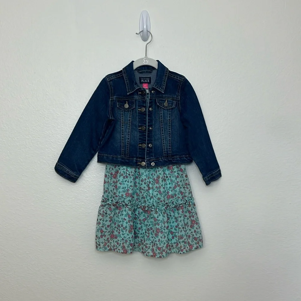 The Children’s Place Toddler Dessert and Jacket 4T Floral teared